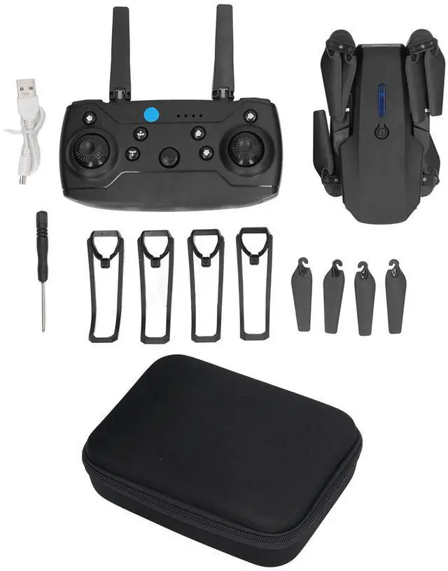 Main image of 4 Axle RC Drone E88 4 Axle Aerial Quadcopter HD Double Camera High Resolution Flipping Folding RC Drone Black Foldable RC Drone