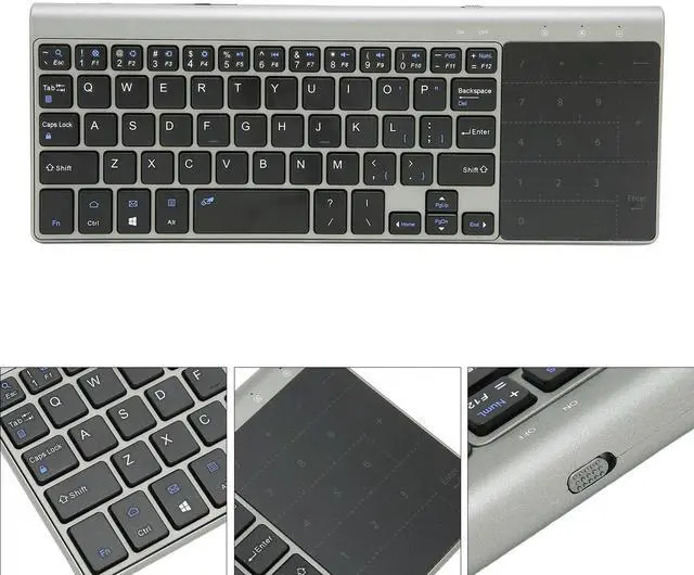 Main image of 2.4G Wireless Keyboard Touchpad 2 in 1 Portable Compact Multi Device Connection for iOS Android Tablet PC TV Precision
