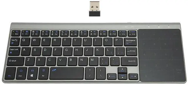 Alt view image 3 of 3 - 2.4G Wireless Keyboard Touchpad 2 in 1 Portable Compact Multi Device Connection for iOS Android Tablet PC TV Precision