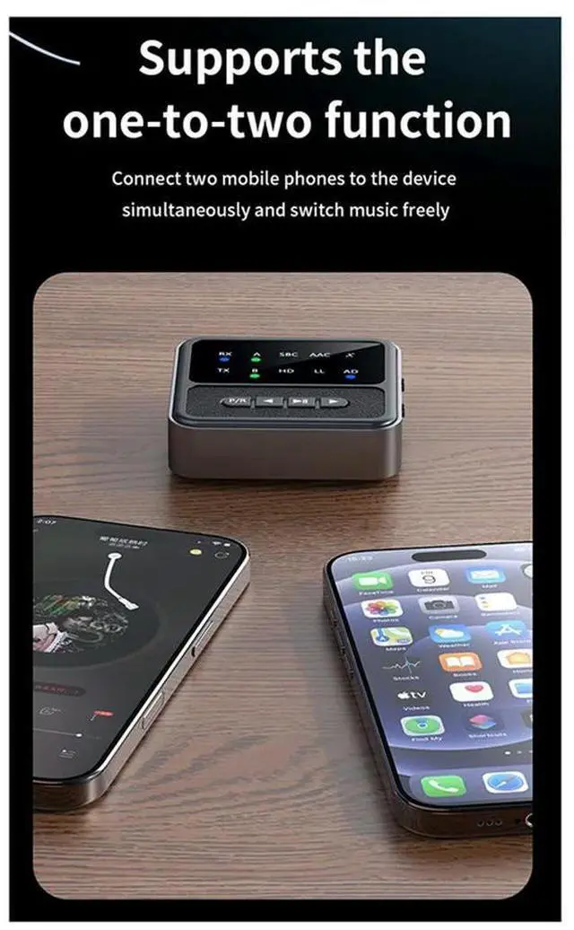 Alt view image 3 of 3 - 2In1 QCC 5.4 Bluetooth Adapter Audio Transmitter Receiver Aircraft Audio Transmitter 3.5MM Audio Receiver