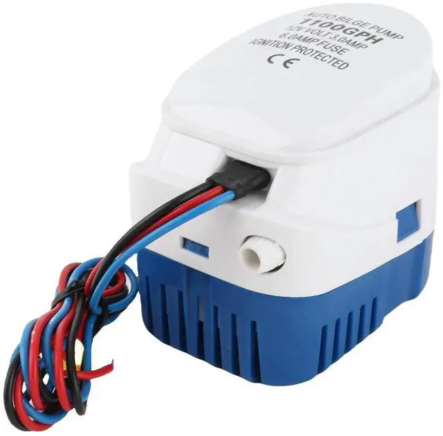 Alt view image 2 of 6 - 1100GPH Boat 12V Marine Automatic Submersible Bilge Water Pump Fully Auto Float Switch Internal for Boat Marine Yacht Bilge Pump