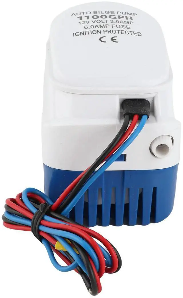 Alt view image 3 of 6 - 1100GPH Boat 12V Marine Automatic Submersible Bilge Water Pump Fully Auto Float Switch Internal for Boat Marine Yacht Bilge Pump