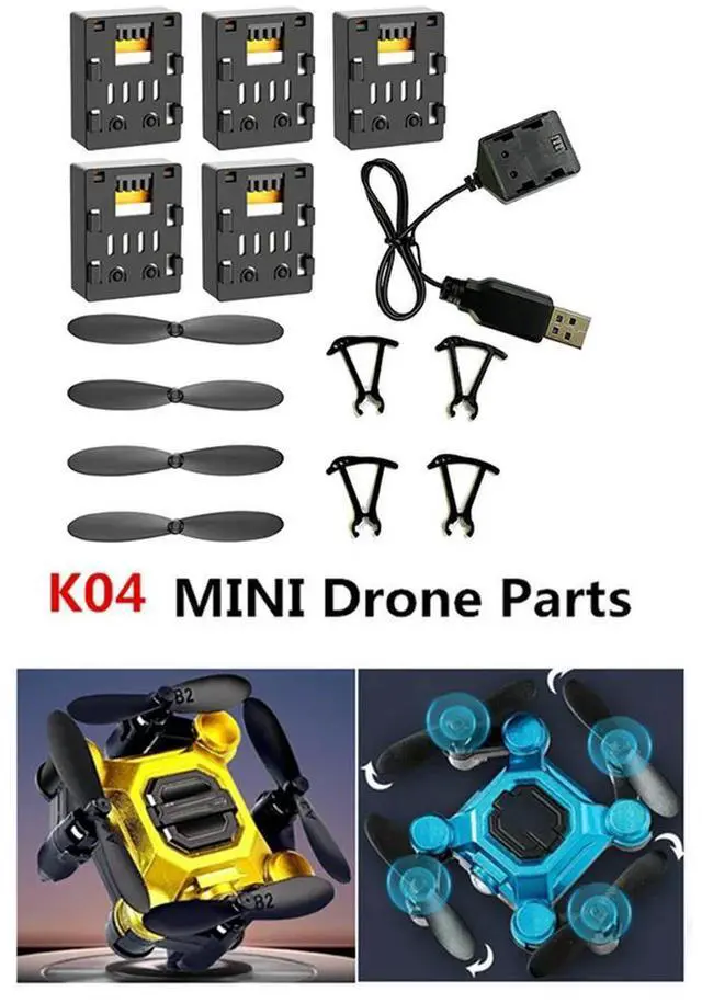 Alt view image 2 of 3 - For K04 Portable Remote Control Spare Parts Accessory For RC Drone Quadcopter 3.7V 300Mah USB Propeller Protection Frame