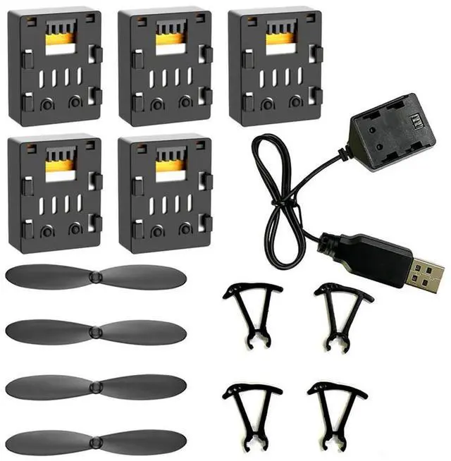 Alt view image 3 of 3 - For K04 Portable Remote Control Spare Parts Accessory For RC Drone Quadcopter 3.7V 300Mah USB Propeller Protection Frame