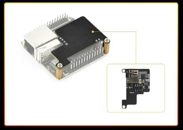 Alt view image 4 of 7 - For Luckfox Nova Development Board RK3308B With POE Module Onboard EMMC-8GB 512MB DDR3 Codec Audio Decoder VAD Module
