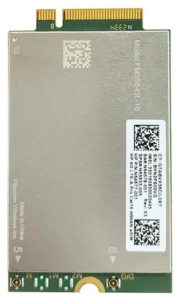 Alt view image 3 of 4 - FM350-GL-16 4G Module For X14 X16 Ryzen Edition 830 G8 LTE Cat16 1Gbps Module