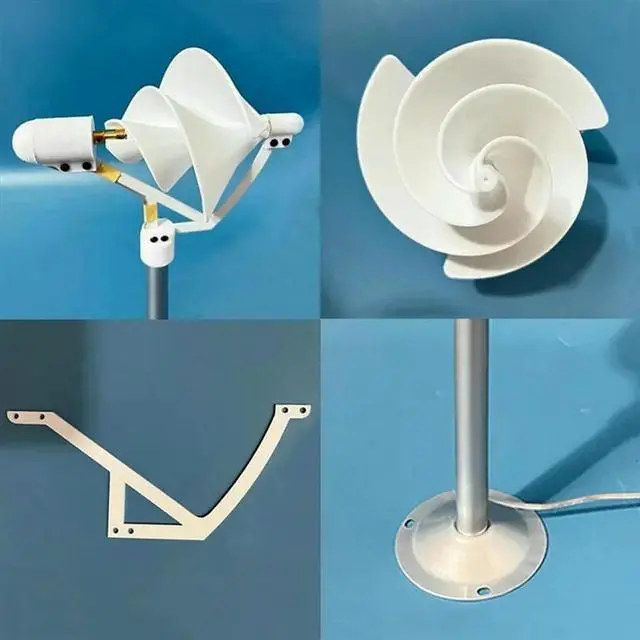Alt view image 3 of 4 - Breeze Start 10W LED Light White Miniature Wind Turbine For Science Experiments, Solar Wind Generator Model