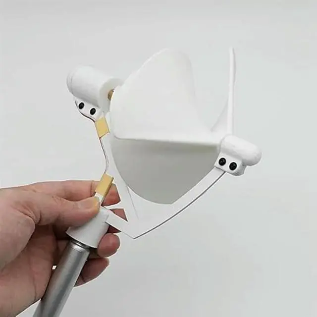 Alt view image 4 of 4 - Breeze Start 10W LED Light White Miniature Wind Turbine For Science Experiments, Solar Wind Generator Model