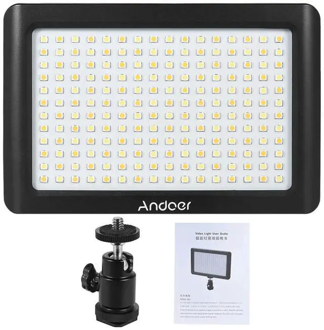 Main image of Andoer Mini Portable Dimmable Studio Video Photography LED Light Panel Lamp 3200K/6000K 192pcs Beads for DSLR Camera