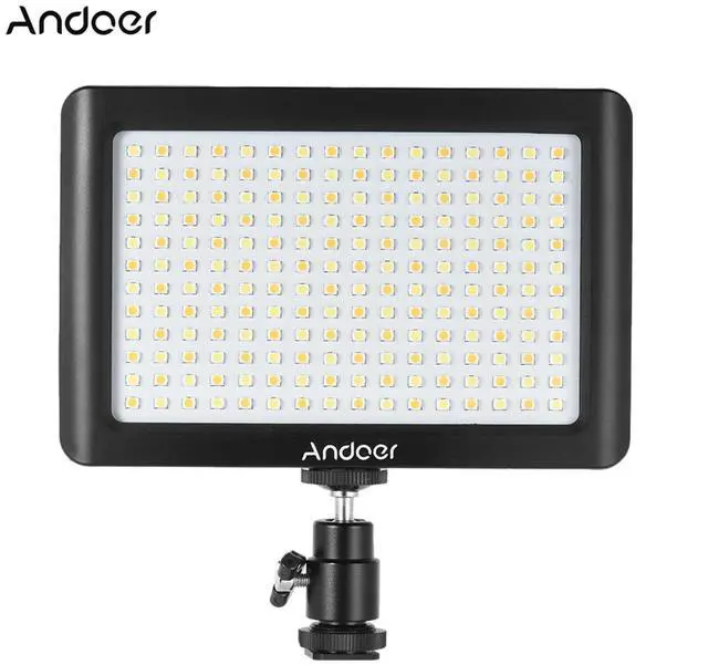 Alt view image 2 of 3 - Andoer Mini Portable Dimmable Studio Video Photography LED Light Panel Lamp 3200K/6000K 192pcs Beads for DSLR Camera