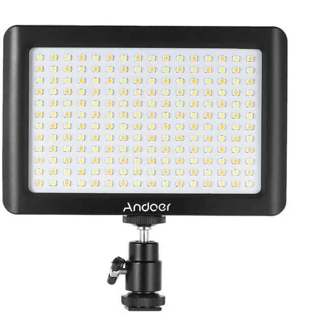 Alt view image 3 of 3 - Andoer Mini Portable Dimmable Studio Video Photography LED Light Panel Lamp 3200K/6000K 192pcs Beads for DSLR Camera