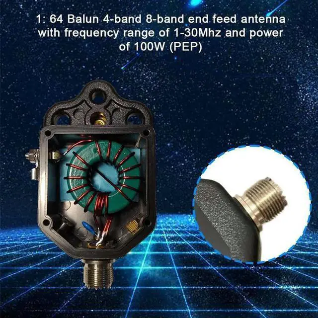 Alt view image 2 of 4 - 2X 1:64 Balun For 4-Band 8-Band End Fed Antenna Range 1-30Mhz Power 100W (PEP) For Frequency Point With Talent