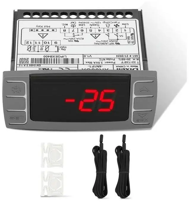 Alt view image 3 of 7 - XR06CX-4N1F1 Temperature Controllers, Programmable Digital Thermostat With Sensor Probe
