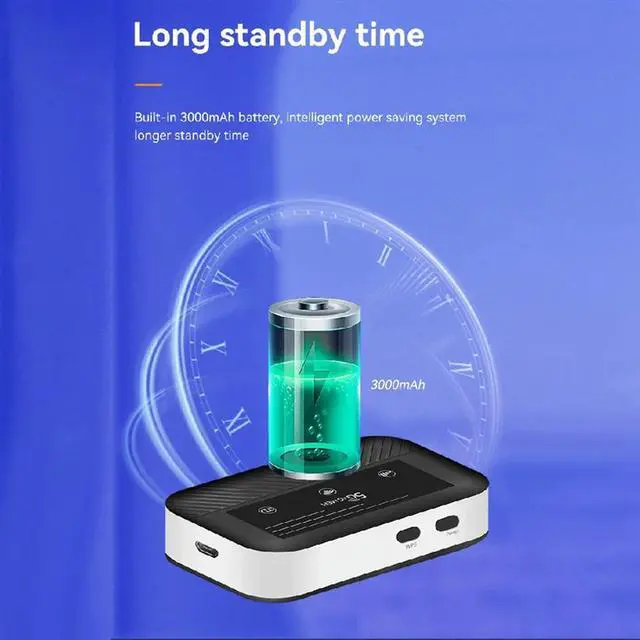 Main image of 1 Piece 4G Mifi Router Car Mobile Wireless Hotspot With Sim Card Slot 3000Mah Pocket