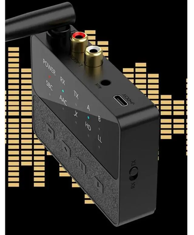 Alt view image 4 of 6 - 2X 5.3 Bluetooth Audio Adapter Aptx/HD/LL Audio Receiver Transmitter Wireless HIFI Stereo Adapter Lossless Sound