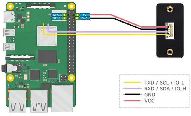 Alt view image 3 of 4 - 50M TOF Laser Ranging Sensor For Drone UAV Traffic Robotic TOF Laser Ranging Sensor 100Hz 100K LUX Immune UART I2C I/