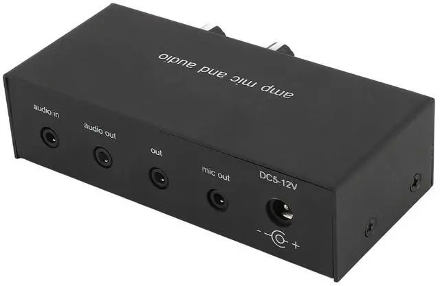 Alt view image 5 of 6 - Audio Mixer Stereo Preamp Low Noise Amplifier 3.5mm 6.5mm Dual Input Condenser Dynamic Mic Interface 5.5x2.1MM DC for Cell Phone