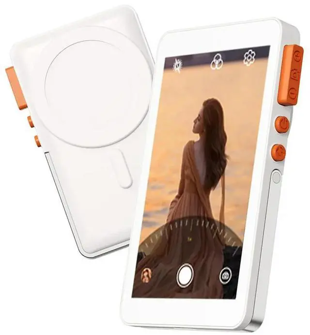Alt view image 4 of 7 - White Selfie Monitor With Speaker Magnetic Phone Vlog Selfie Monitor Screen For Android Phones