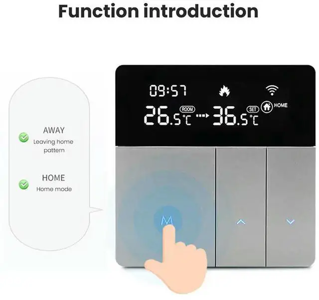 Alt view image 2 of 4 - 2X AVATTO Tuya Thermostat Temperature Controller 100-240 V Remote Electric Control,Google Home Yandex