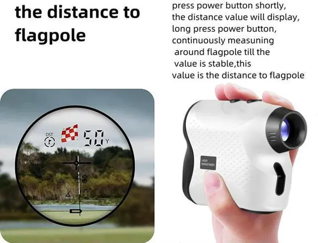 Alt view image 3 of 4 - Handheld Golf Laser Rangefinder Protable Golf Laser Rangefinder 500M 6X Magnification Digital Rangefinder For Golf Hunting