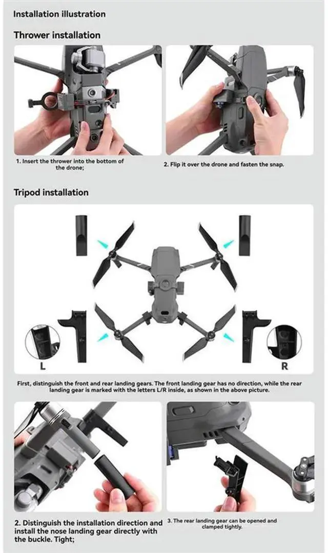 Alt view image 5 of 6 - For 2 Pro Quick Release Airdrop& Zoom Delivery System For Wedding Rings And Gifts Transport Accessory For Drone