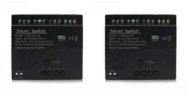 Alt view image 4 of 6 - 2X Tuya 4CH Relay Switch Module Access Control Switch APP RF Remote Control 433M Works With Alexa Google Home