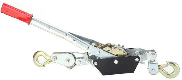 Alt view image 5 of 6 - Protable 2/4T Wire Rope Hand Heavy Duty Wire Power Puller Tighten Tool Gear Winch Puller Mini Tightener Double Hook Lifting Tool