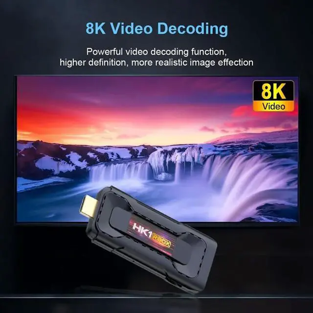 Alt view image 6 of 6 - HK1RBOX D8 Android 13.0 TV Stick 2G+16GB RK3528 Quad-Core ARM Corter TV BOX, Support Dual 2.4G/5G 6,BT 5.0, USB 3.0