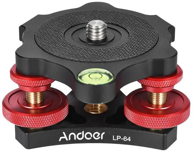 Alt view image 4 of 6 - Protable Fashion Tripod Leveling Balance Base Tri-wheel Precision Camera Leveler with Bubble Level 3/8 Photography Accessories