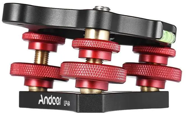 Alt view image 6 of 6 - Protable Fashion Tripod Leveling Balance Base Tri-wheel Precision Camera Leveler with Bubble Level 3/8 Photography Accessories