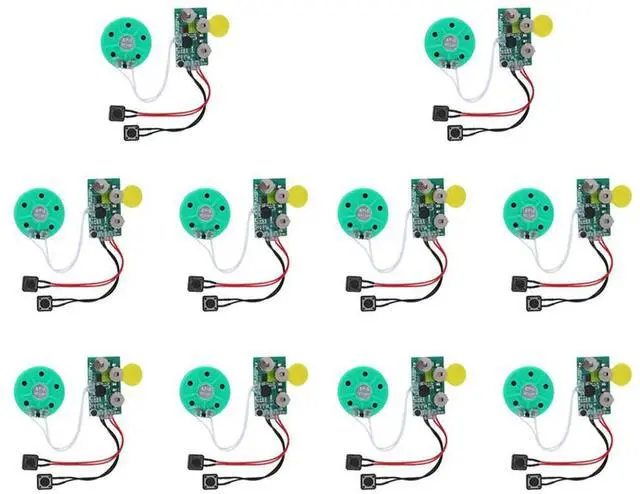 Alt view image 4 of 6 - 10X DIY Voice Module Card 4 Minutes Recording Playback Voice Sound Chip Voice Greeting Card