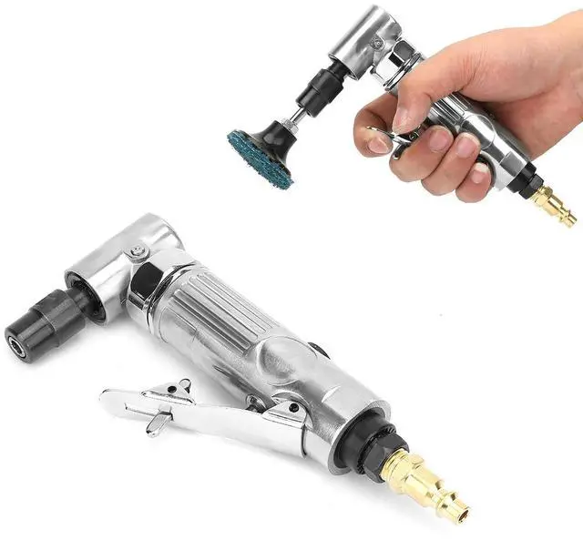 Alt view image 5 of 6 - Protable Industrial Grade 90 Degrees Bending Pneumatic Grinding Machine Air Compressor Die Grinder with 2inch Grinding Disc BSP