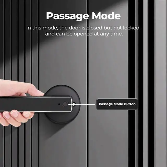 Alt view image 2 of 7 - Door Knob Fingerprint Door Lock Bluetooth Door Lock Biometric Keyless Entry Door Lock With Handle