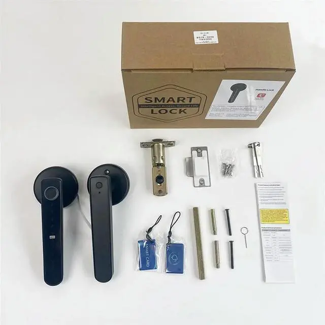 Alt view image 4 of 7 - Door Knob Fingerprint Door Lock Bluetooth Door Lock Biometric Keyless Entry Door Lock With Handle