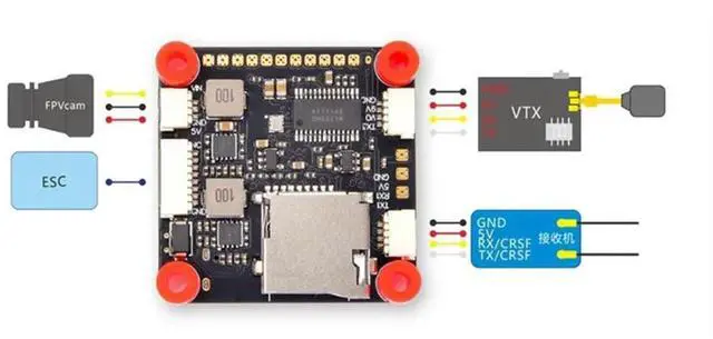 Alt view image 2 of 7 - F405 V3S PLUS Stack F405 Flight Controller BLHELI_S 65A 4In1 ESC 30.5X30.5Mm For RC FPV 5-15Inch Freestyle Drones Parts