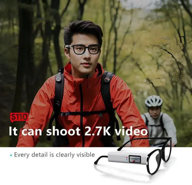 Alt view image 4 of 7 - Action Cam Video Camcorder 1080P Wearable Video Camcorder 110°Wide Angle Lens Anti-Shake Cycling Bicycle White