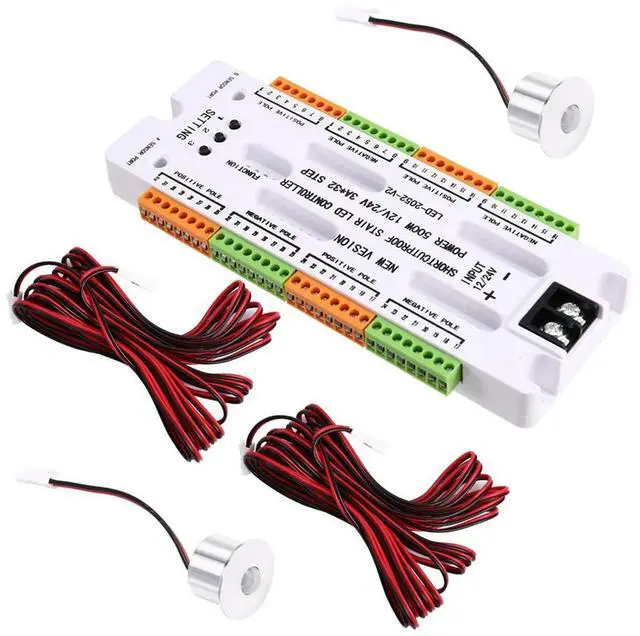 Alt view image 4 of 6 - Ladder Motion Sensor Light 32 Channels LED Night Light DC12V/24V Stair Dimmer Controller Short Circuit Prevention