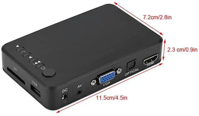 Alt view image 6 of 6 - Universal HD Multimedia Interface 1080P HD Audio and Video Multimedia Player with IR Remote Control Multimedia Player Easy Use