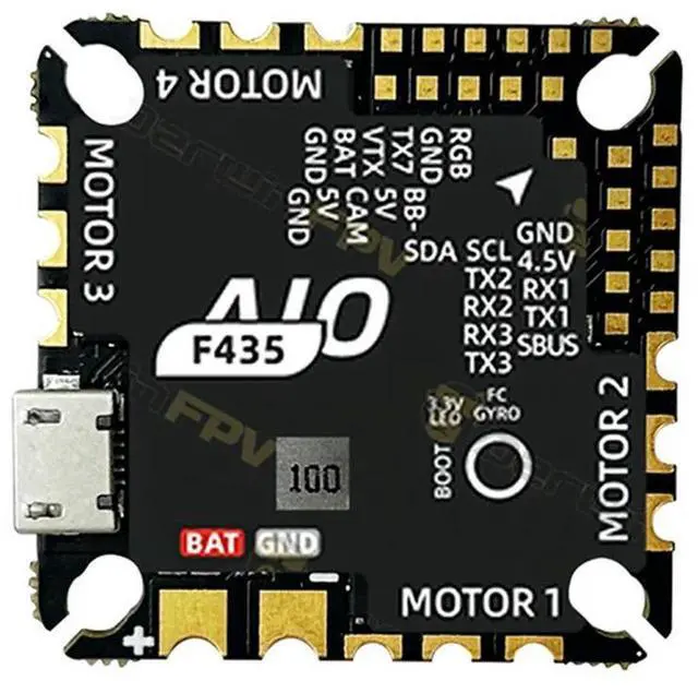 Alt view image 4 of 7 - F435 AIO Flight Controller 45A Blheli S AM32 ESC 2-6S For FPV Drone Quadcopter RC Racing & Freestyle