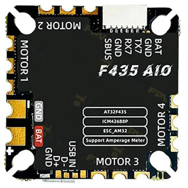 Alt view image 3 of 7 - F435 AIO Flight Controller 45A Blheli S AM32 ESC 2-6S For FPV Drone Quadcopter RC Racing & Freestyle
