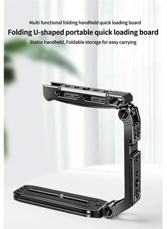 Alt view image 5 of 6 - Video Light Holder U-Shape Camera Handle Grip Cold Shoe Mount For Camera Stabilizer Microphone Stand