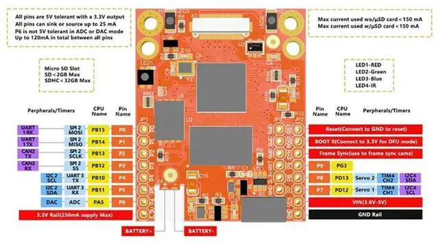 Alt view image 3 of 6 - For Openmv Cam H7 Plus,5MP Camera High Definition For Machine Learning Robotics Using For Openmv4 H7 Plus Technology