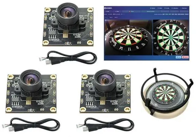 Main image of 6Pcs OV9732 100 Degrees 1280X720 30Fps Camera Module For Autodarts Io With 3 Meters Cable,PCB SIZE:32X32mm,Camera Module