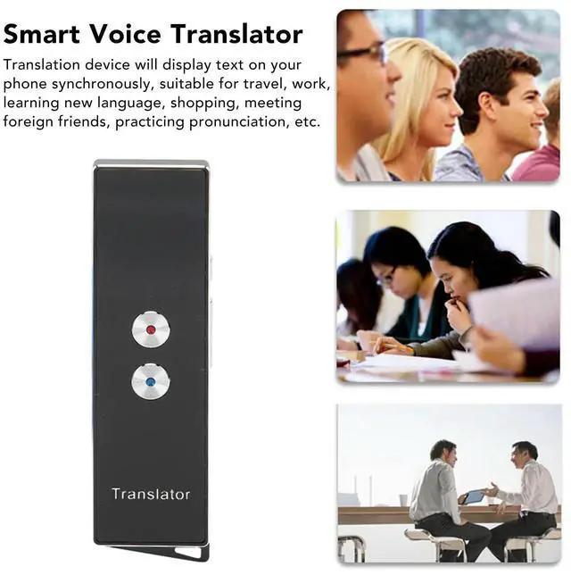 Alt view image 2 of 3 - Translator 74 Languages Bluetooth 5 0 Real Time Pronunciation Training Noise Cancelling Aluminum Alloy for Business Travel