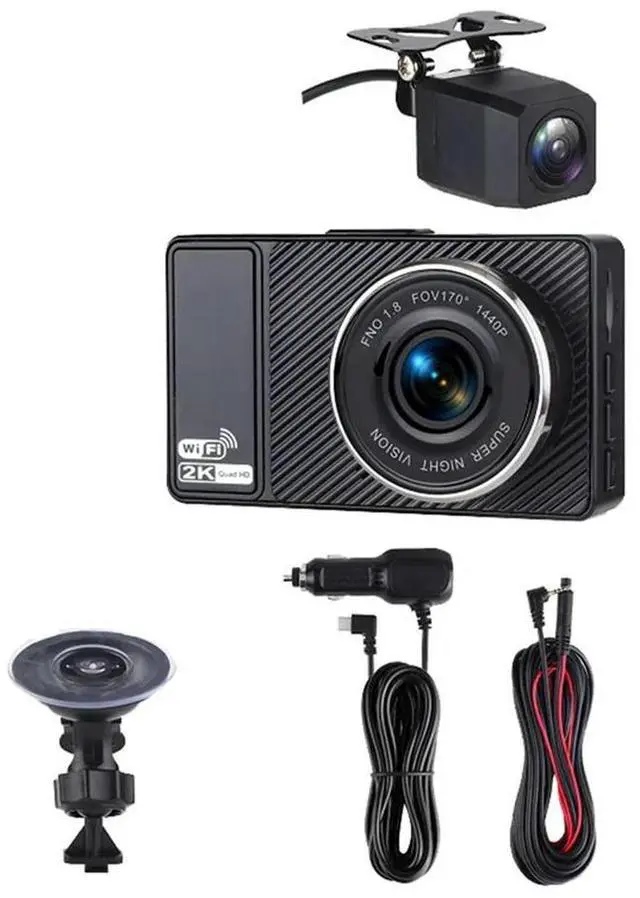 Alt view image 5 of 6 - 2K Dash Camera Front And Rear Camera Car Camera Vehicle Video Recorder DVR Night Vision Dashcam Dual-Channel HDR