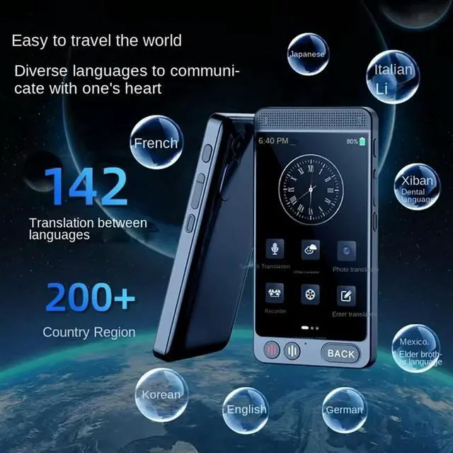 Alt view image 4 of 6 - AI Voice Translator ligent Online Real Time 142 Language Translation Simultaneous Interpretation For Travel