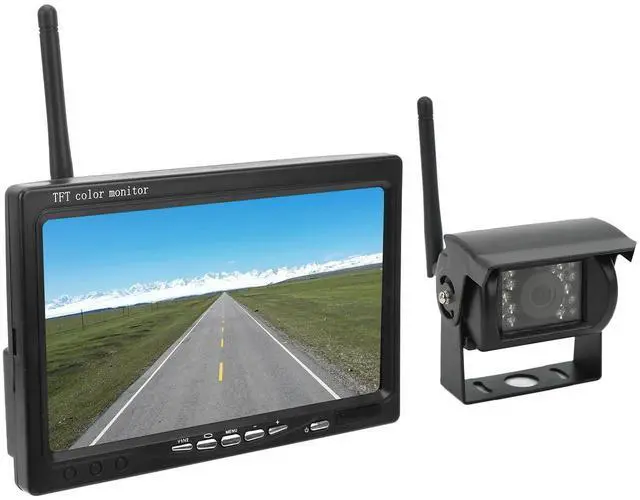 Alt view image 5 of 6 - Vehicle Backup Camera System Rear View Camera 7in Display Monitor IR Night Vision IP68 Water Proof Kit for Bus Truck Trailer RV