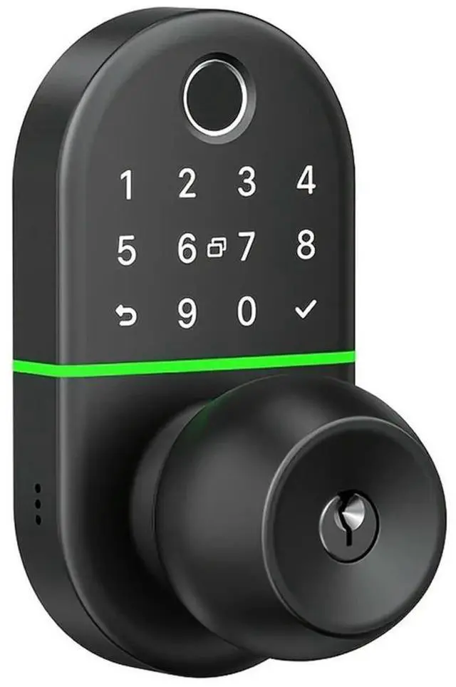 Alt view image 4 of 4 - Door Lock With Knob,Lock With Handle, Fingerprint Electronic Knob For Front Door, Generate Passcode Remotely