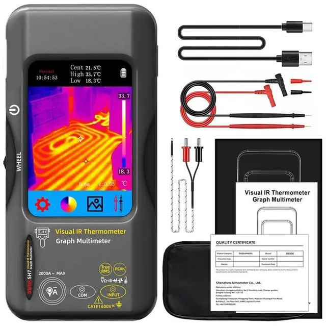 Alt view image 2 of 4 - Camera Multimeter 320X320 IR Resolution With 15 Thermal Palettes For Electrical Inspection Electronic