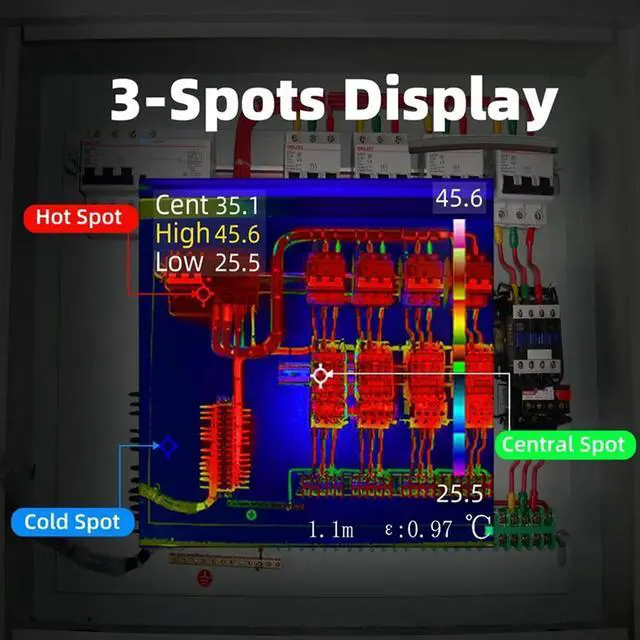 Alt view image 3 of 4 - Camera Multimeter 320X320 IR Resolution With 15 Thermal Palettes For Electrical Inspection Electronic
